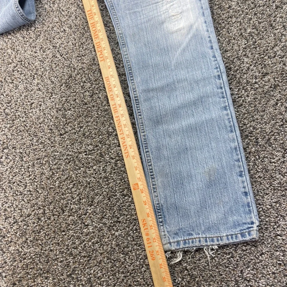 Vintage Levi's 505 Men's 33x33 Jeans Regular Fit Straight Light Wash Distressed‎